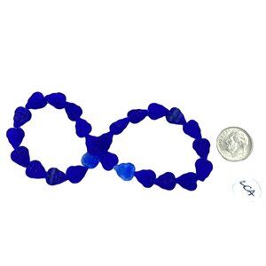 Wild Things Beads Leaf Bead 25 Per Strand Pressed Glass Blue Jewelry Crafting Su